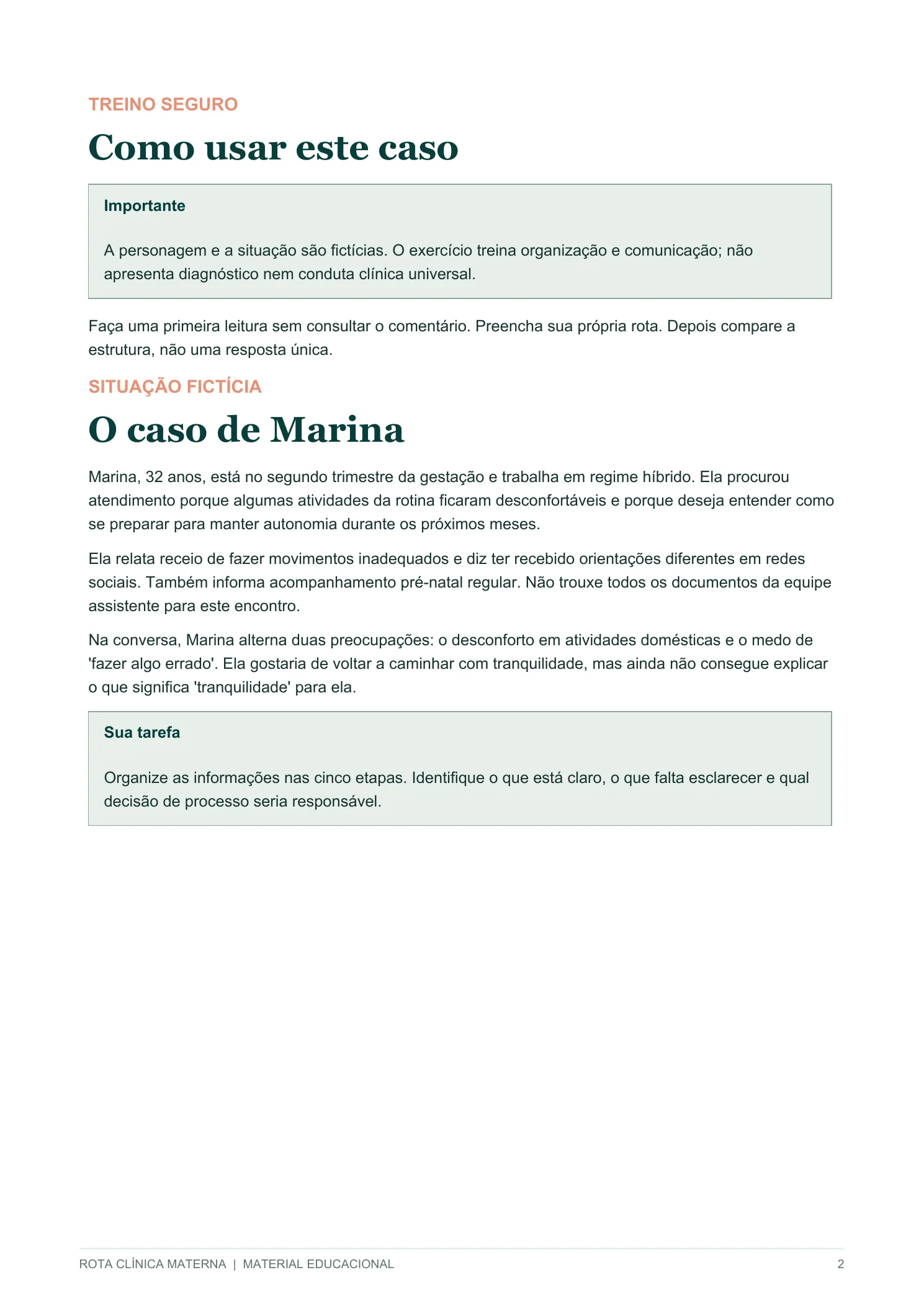 Caso fictício comentado